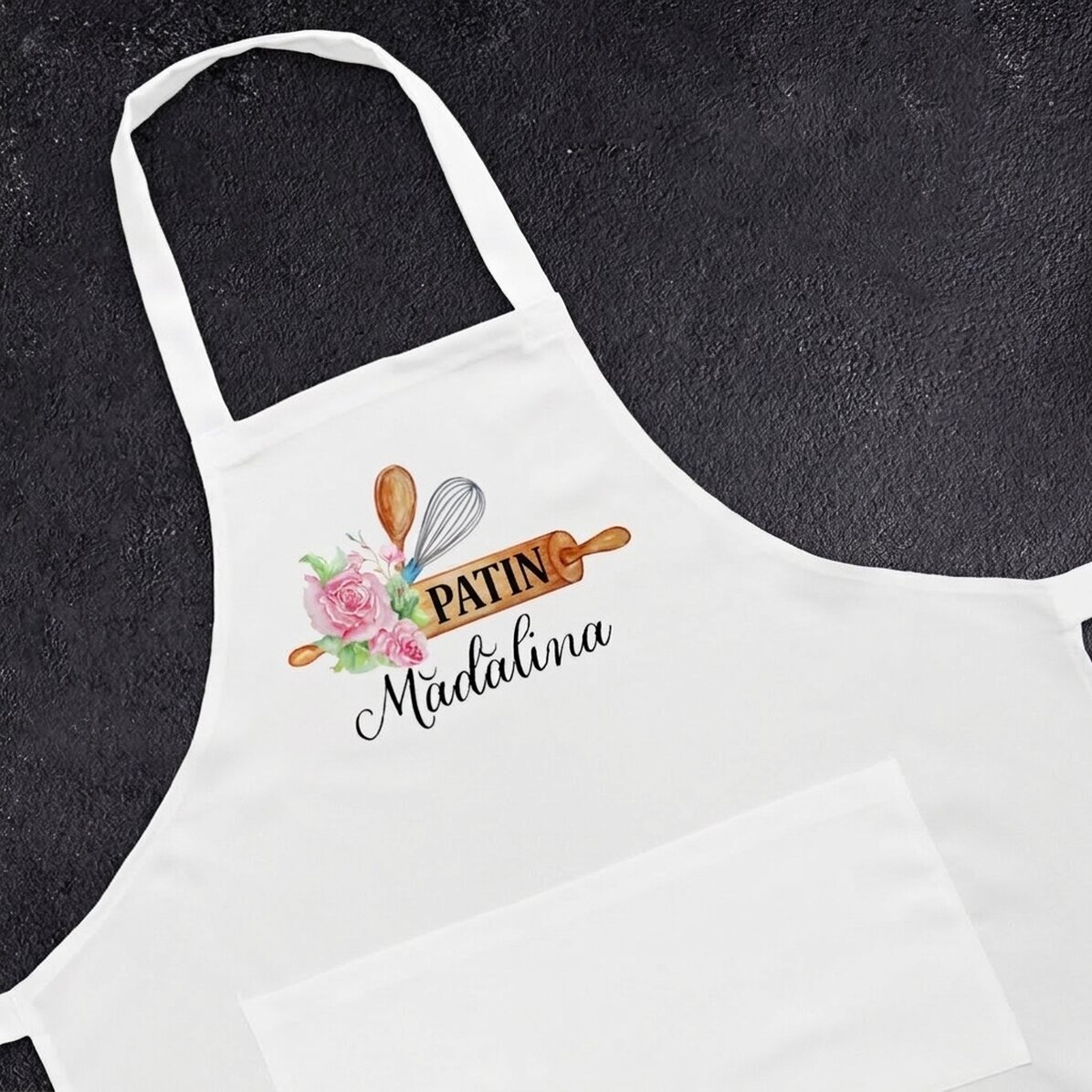 Individuell gestaltete Karte mit Text für die Patin – Floral