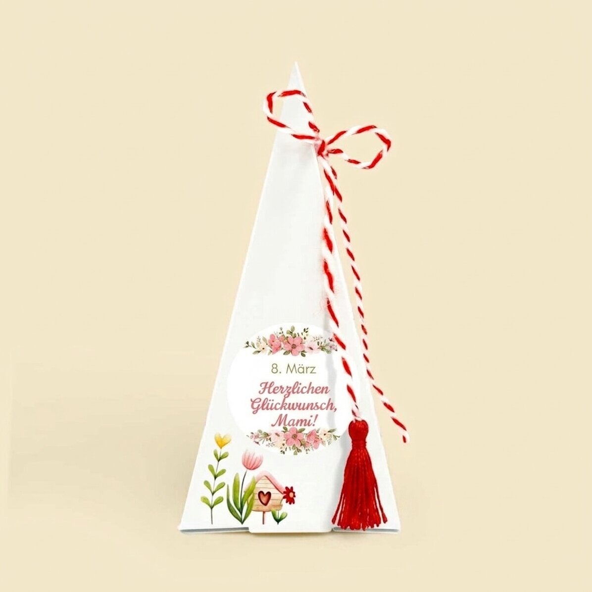 Individuell gestaltetes Blumenpflanz-Set mit Text – Flowers