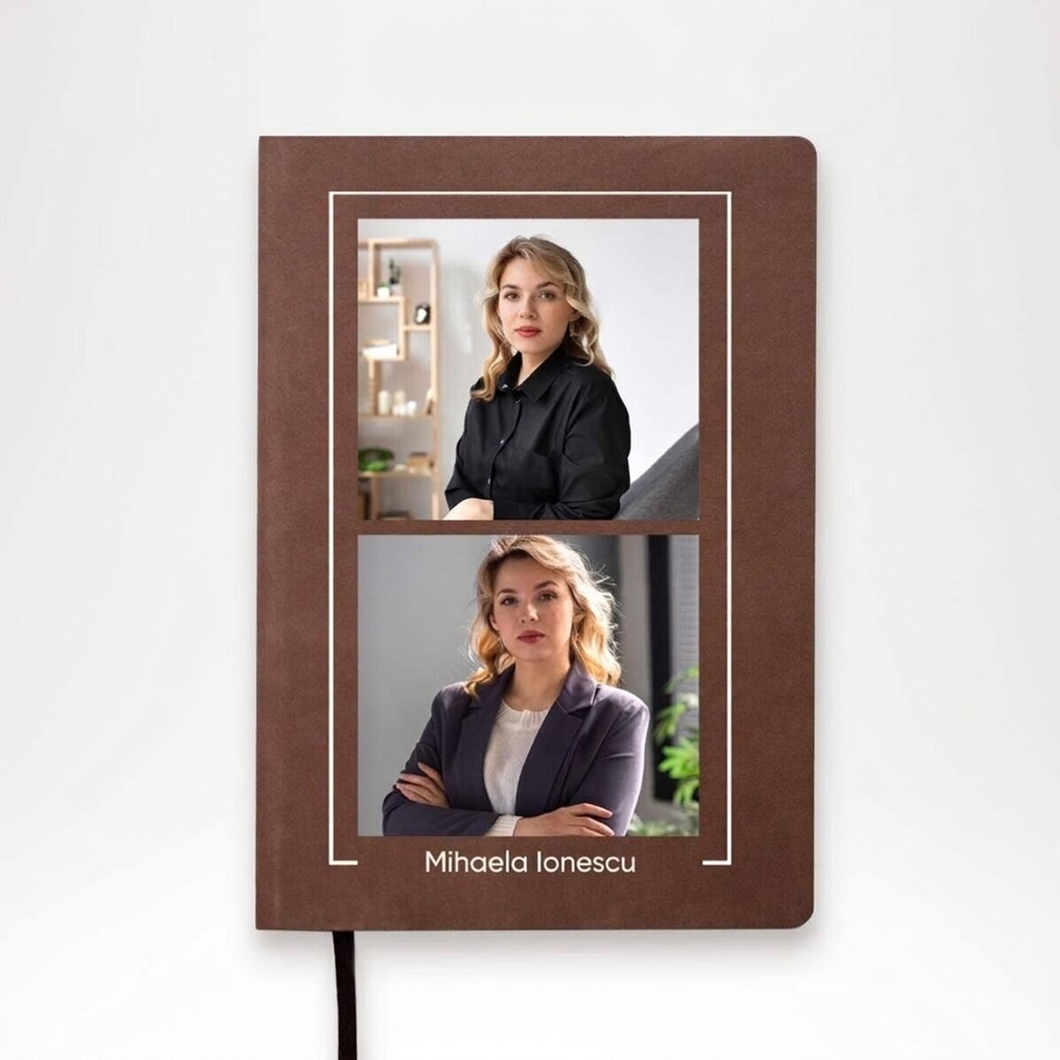 Personalisierter Kalender mit 2 Fotos und Namen