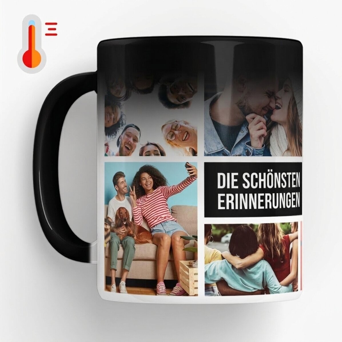 Personalisierte Zaubertasse mit 8 Fotos und Text – Die schönsten Erinnerungen