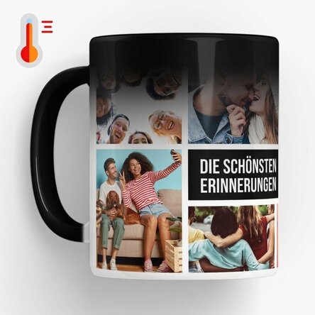 Personalisierte Zaubertasse mit 8 Fotos und Text – Die schönsten Erinnerungen