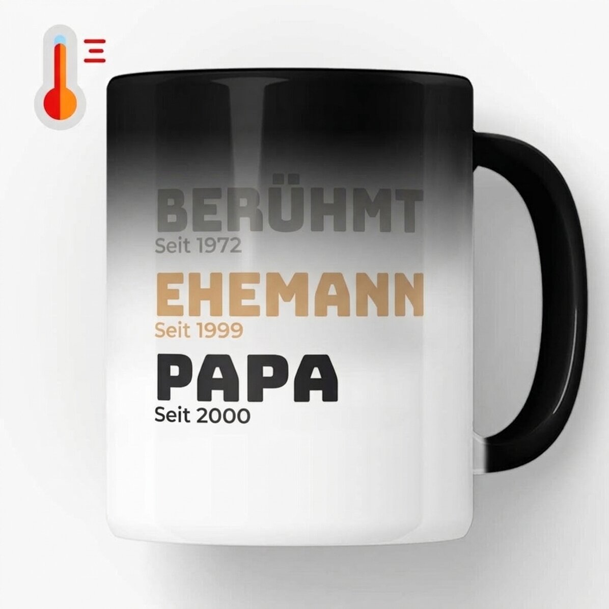 Personalisierte Zaubertasse mit Text – Die Geschichte meines Vaters