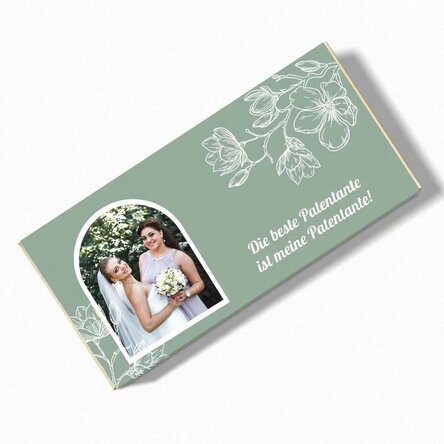 Personalisierte Schokolade mit Foto und Botschaft – Flowers