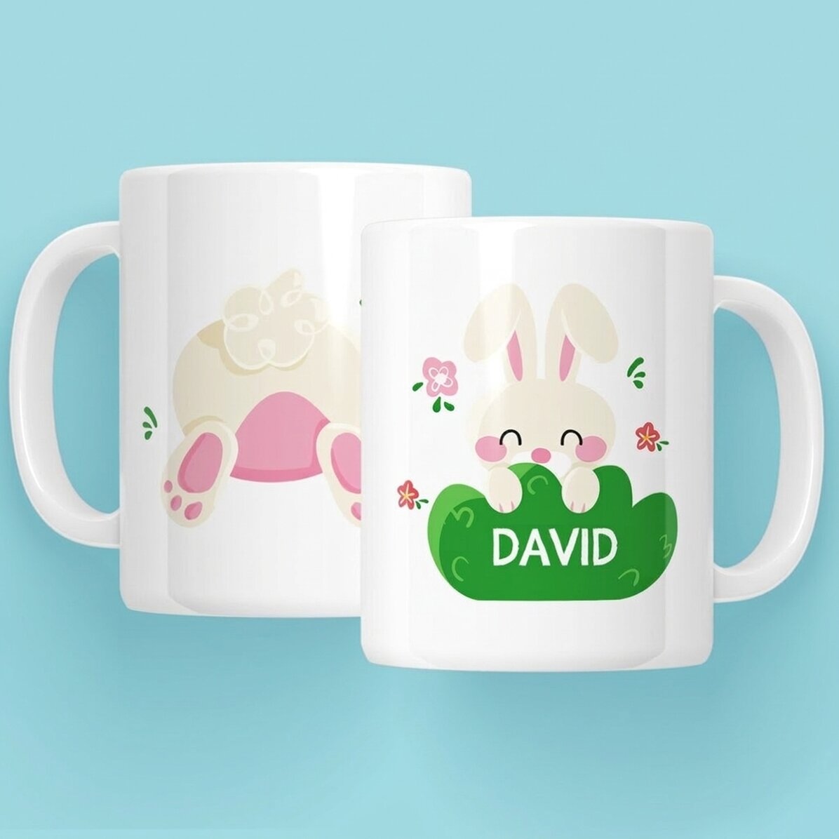 Personalisierte Tasse mit Namen – Süßes Häschen