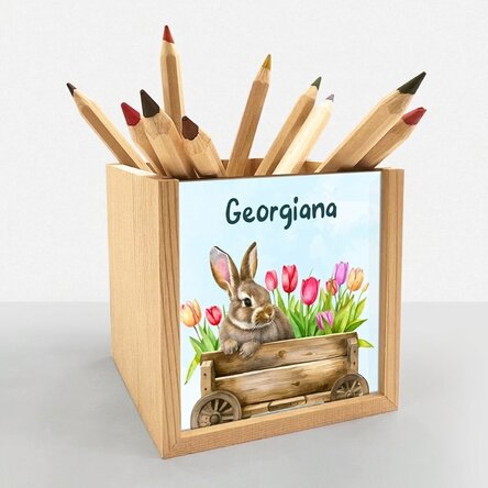 Personalisierter Stifthalter mit Namen – Frohe Ostern!