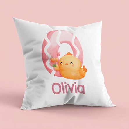 Personalisiertes Kissen mit Namen und Initiale – Cute