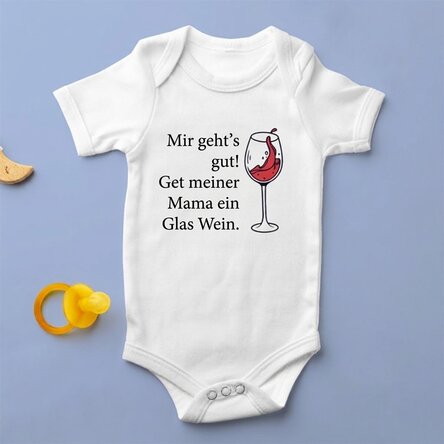 Personalisierter Baby-Body mit Aufdruck – Weinrot