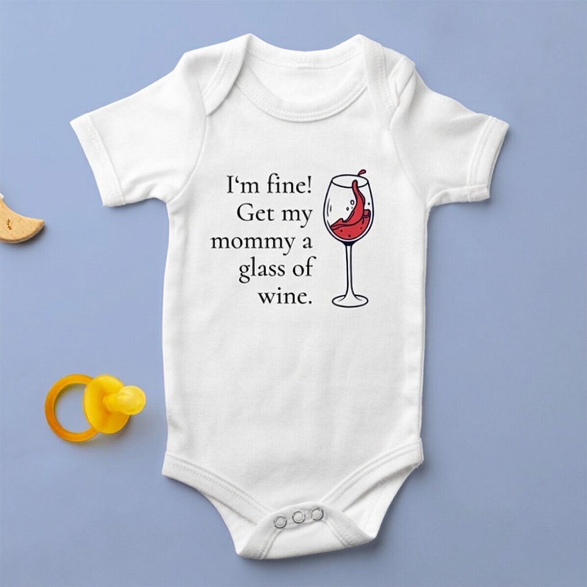 Personalisierter Baby-Body mit Aufdruck – Weinrot
