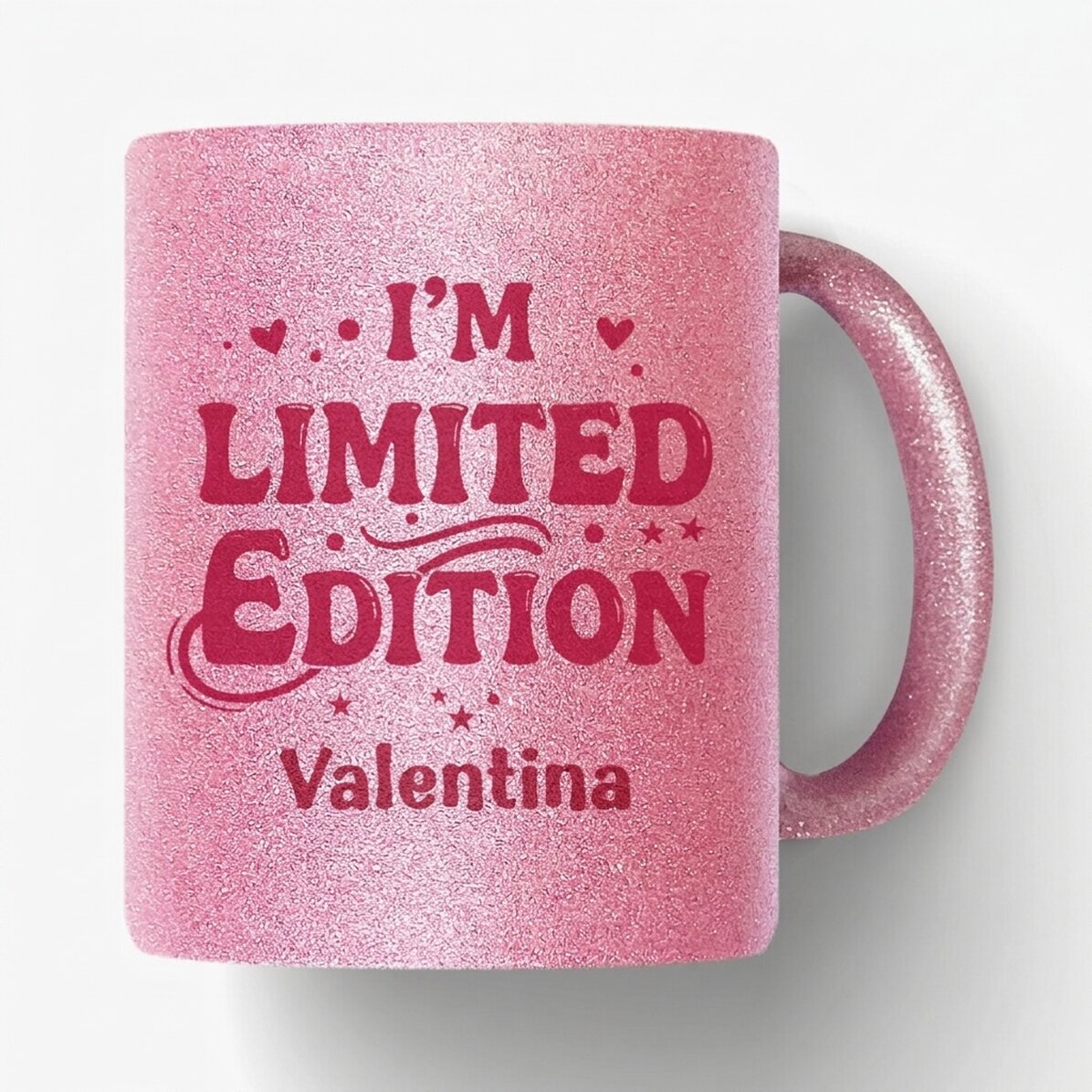 Personalisierte Glitzer-Tasse mit Namen – Limitierte Auflage