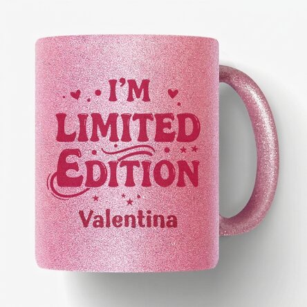 Personalisierte Glitzer-Tasse mit Namen – Limitierte Auflage
