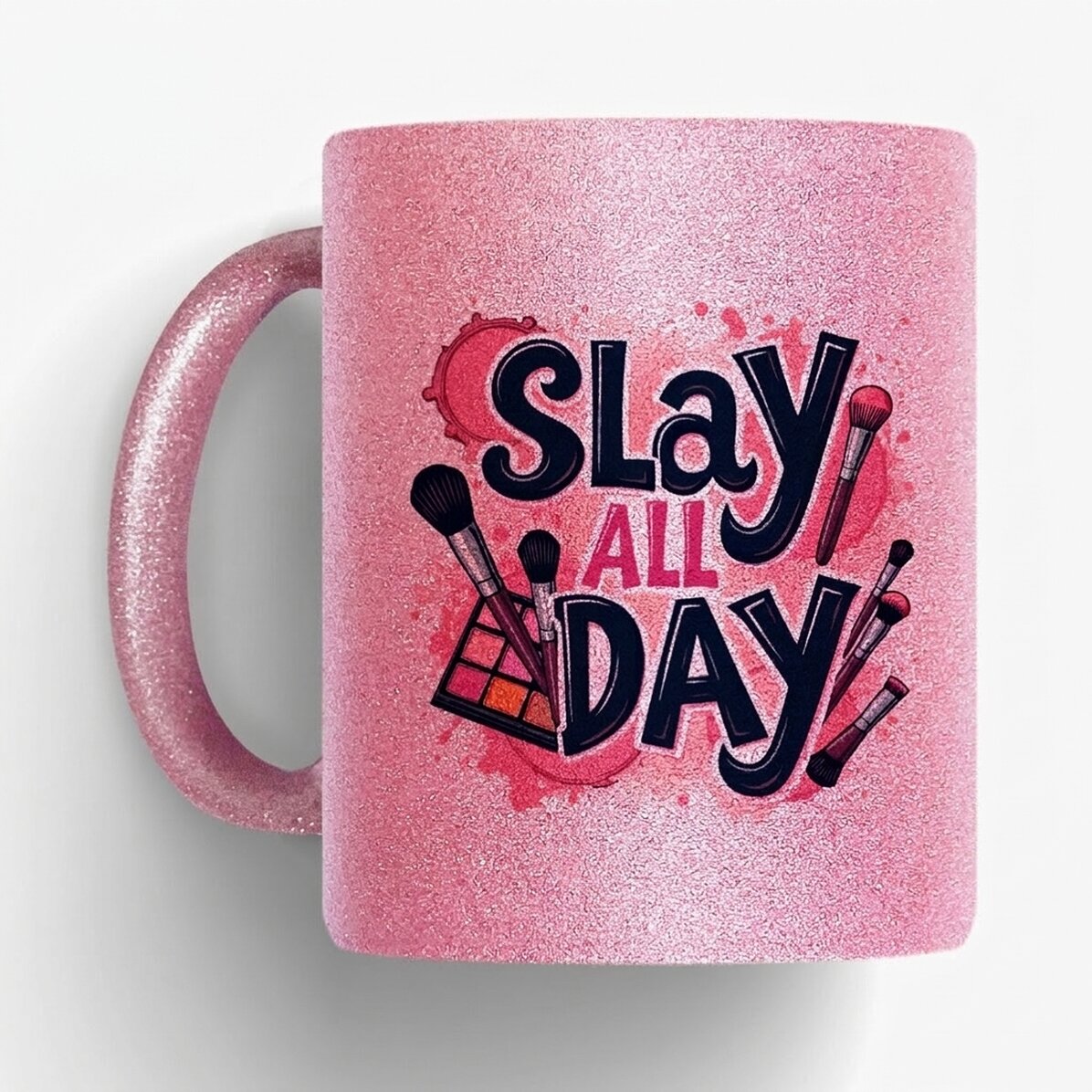 Personalisierter Glitzerbecher mit Schriftzug – Slay