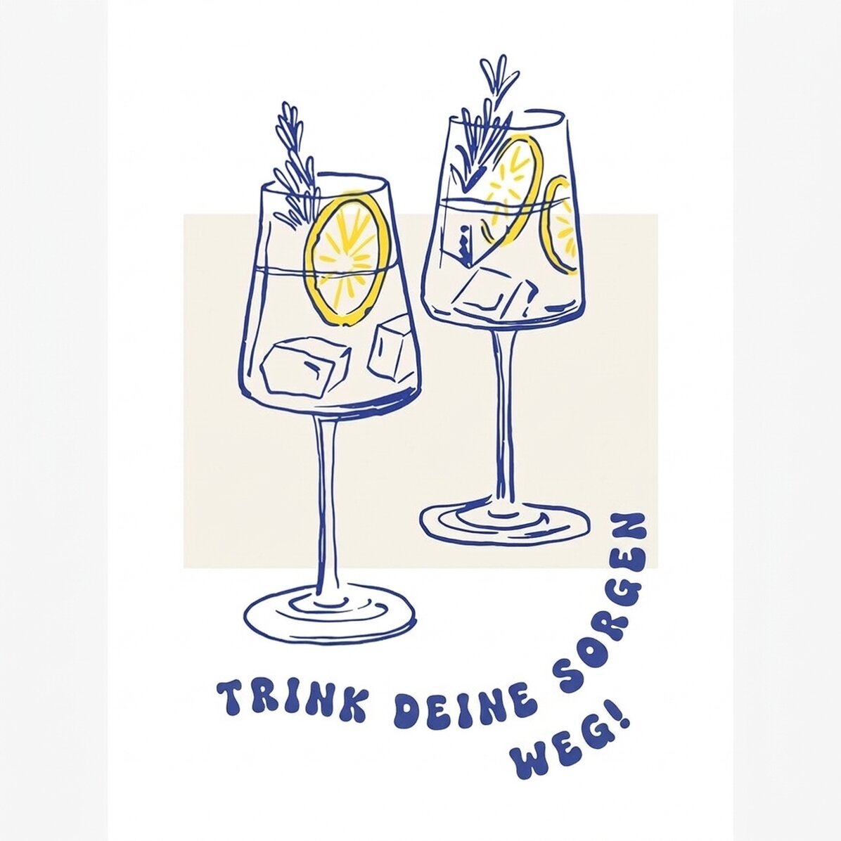 Poster „Drink away“