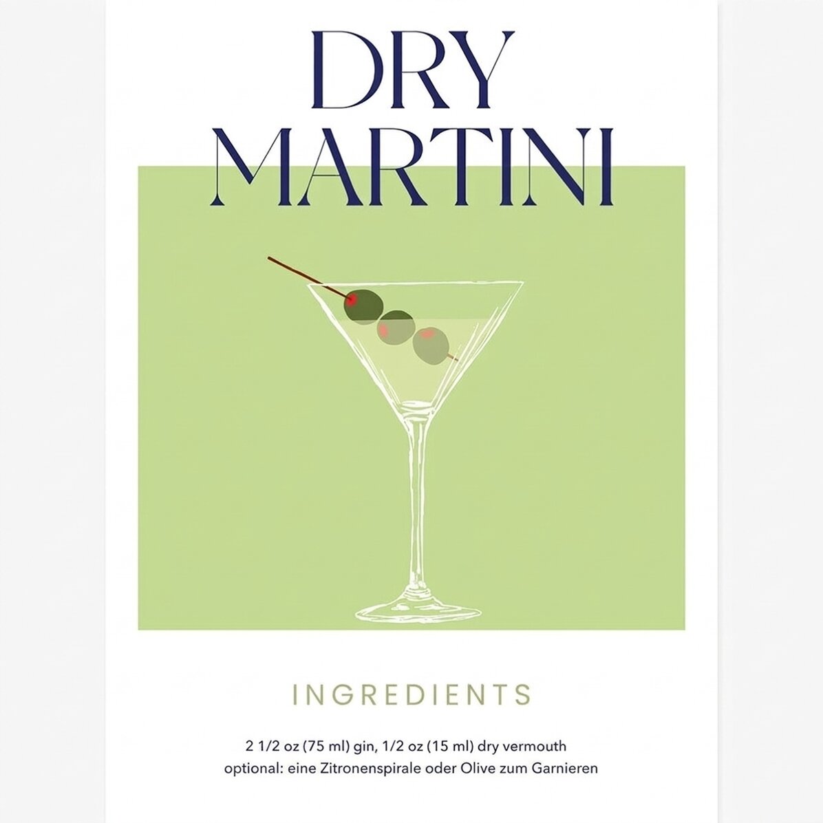 Poster „Dry Martini“