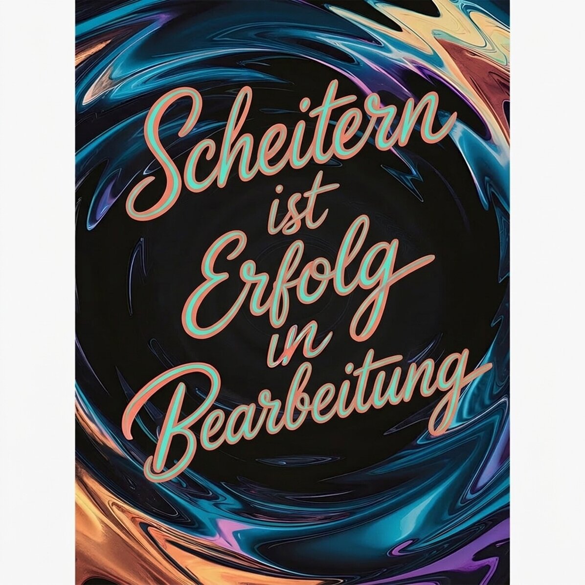 Poster: „Misserfolg ist Erfolg in der Entwicklung“