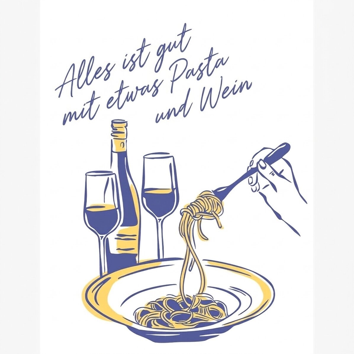 Poster „Some Pasta & Wine“