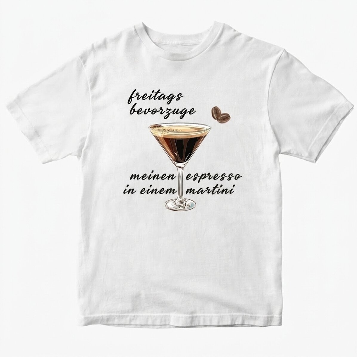 Personalisiertes Baumwoll-T-Shirt mit Aufdruck – Espresso Martini