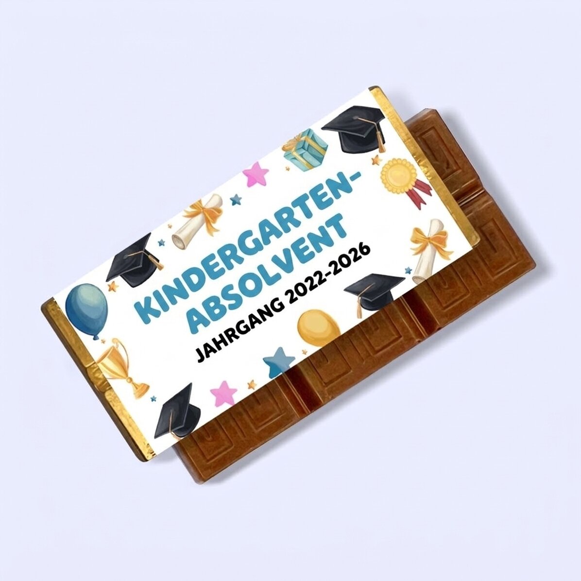 Personalisierte Mini-Schokoladentafel für Kinder mit Botschaft – Kindergartenabsolvent