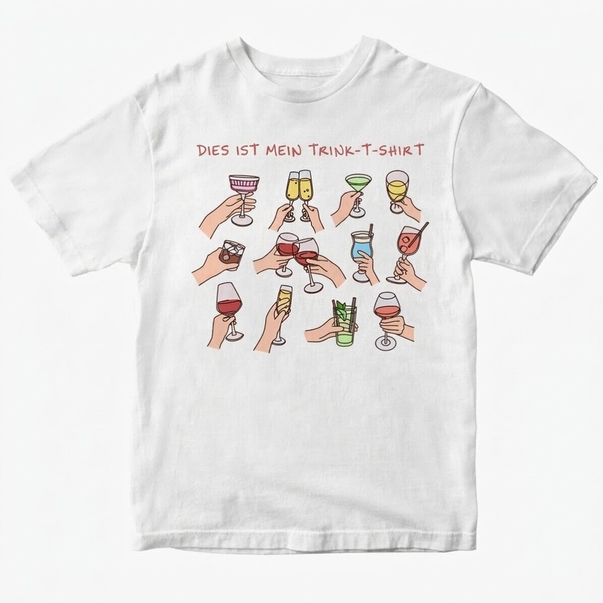 Personalisiertes Baumwoll-T-Shirt mit Aufdruck – My drinking shirt
