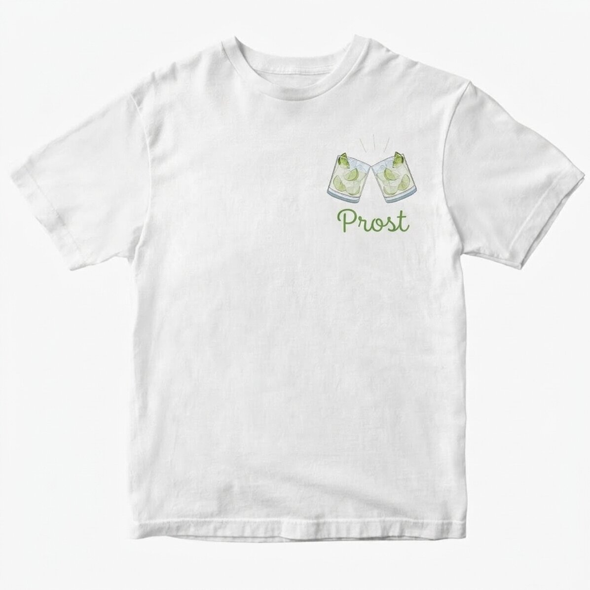 Personalisiertes Baumwoll-T-Shirt mit Aufdruck – Gin-gin