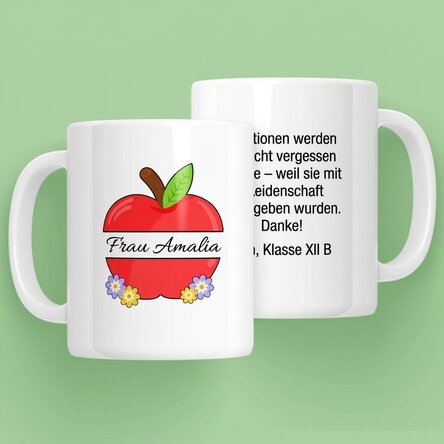 Personalisierte Tasse mit Text – Lehrer