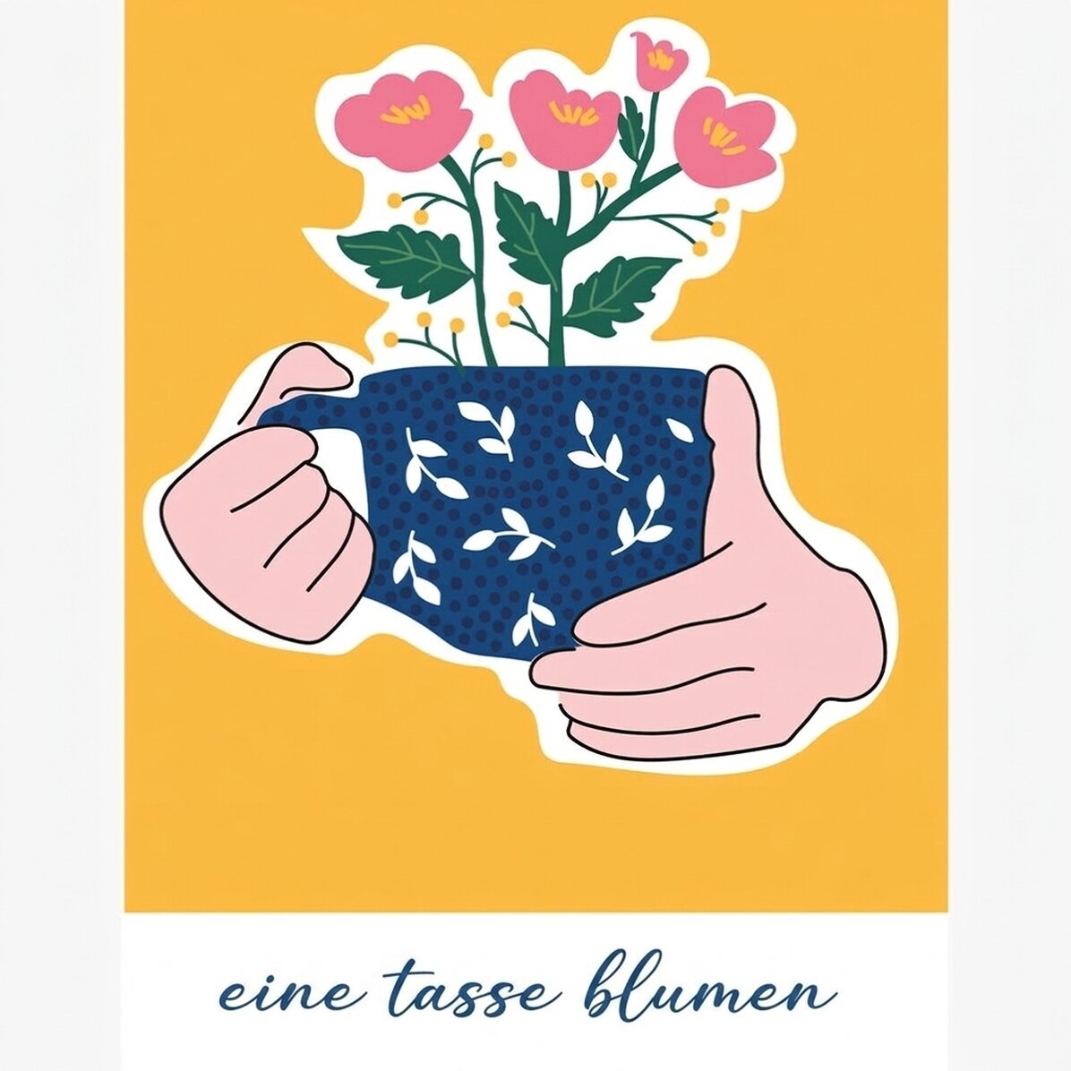 Poster „Eine Tasse voller Blumen“