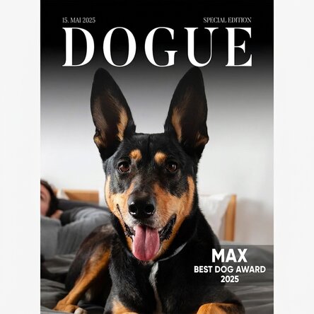 Individuell gestaltetes Poster mit Foto und Text – Dogue