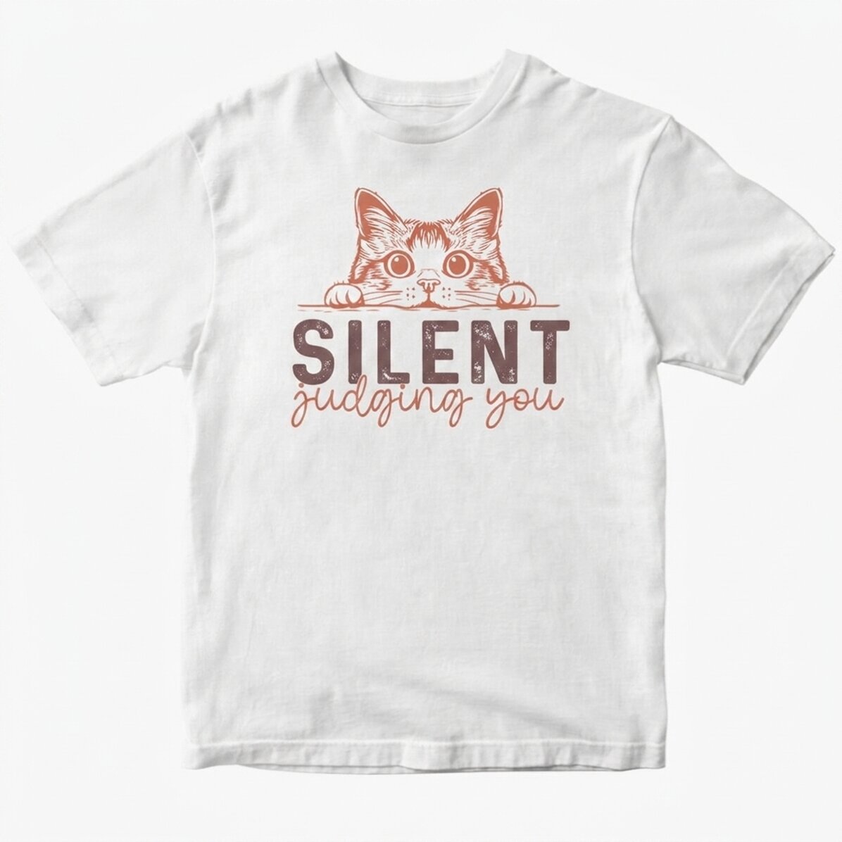 Personalisiertes Baumwoll-T-Shirt – „Judging you“