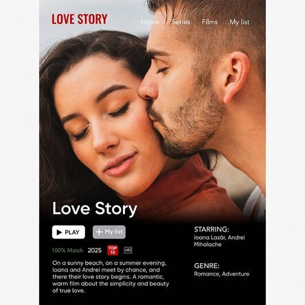 Individuell gestaltetes Poster mit Foto und Text – Film
