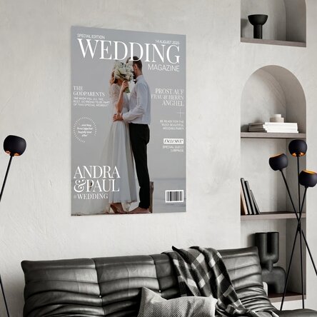 Individuell gestaltetes Poster mit Foto und Text – Zeitschriftencover