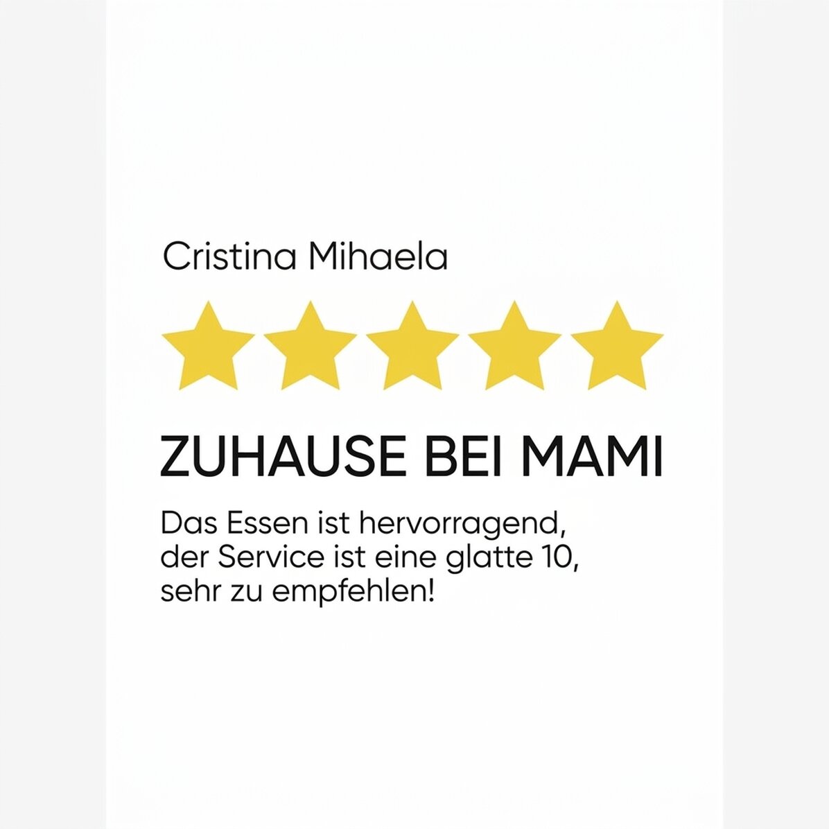 Individuell gestaltetes Poster mit Text – Bewertung