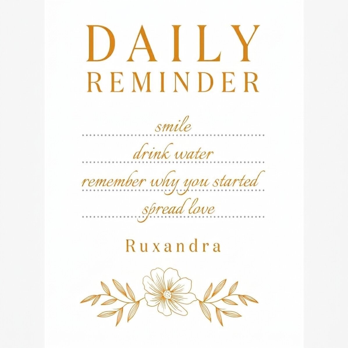 Individuell gestaltetes Poster mit Text – Daily Reminder