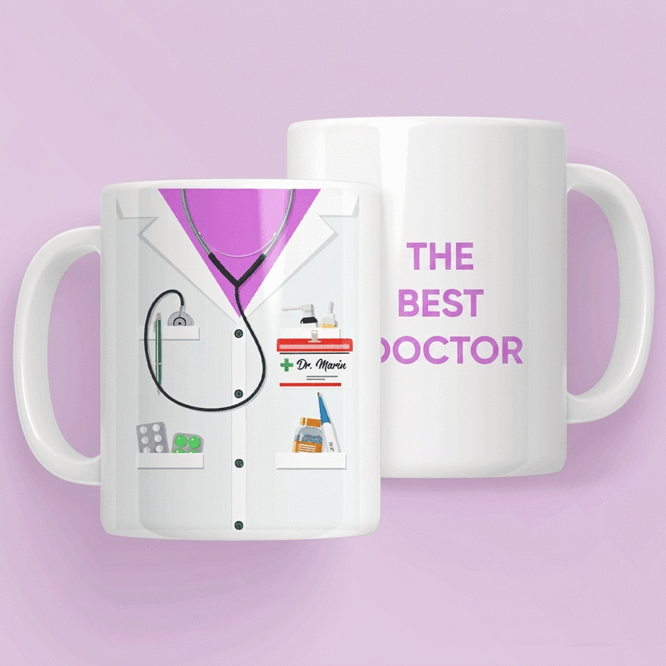 Personalisierte Tasse mit Text – Für Ärzte
