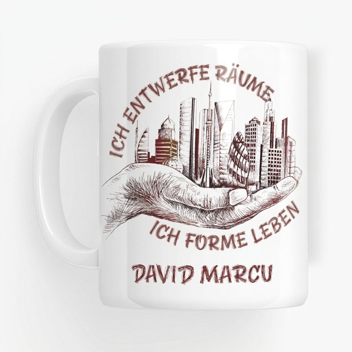 Personalisierte Tasse mit Text – Architekt