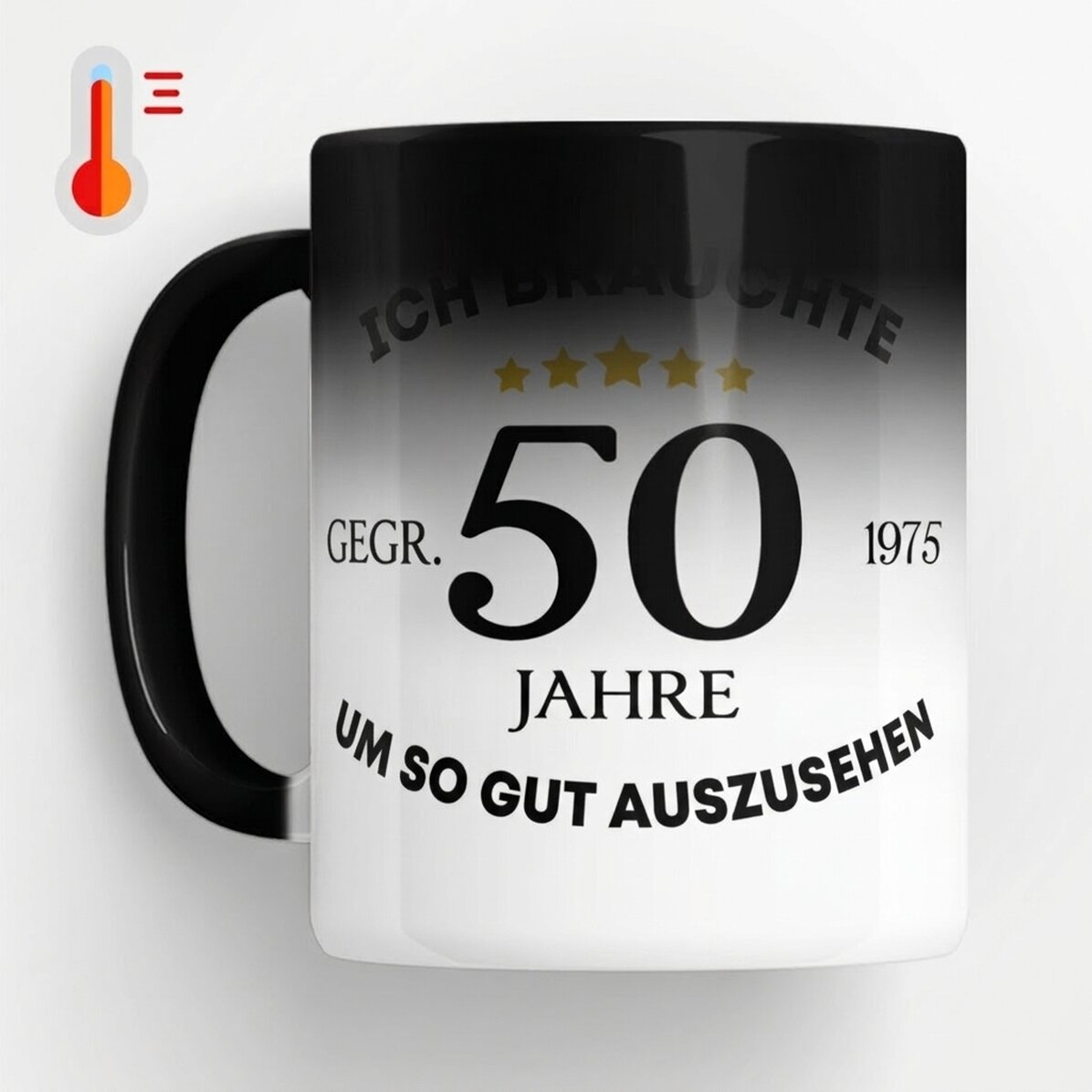 Personalisierte Zaubertasse mit Text – Ich sehe in meinem Alter gut aus