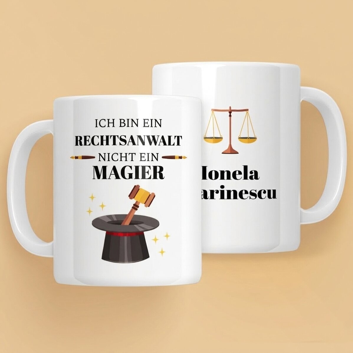 Personalisierte Tasse mit Text – Rechtsanwalt