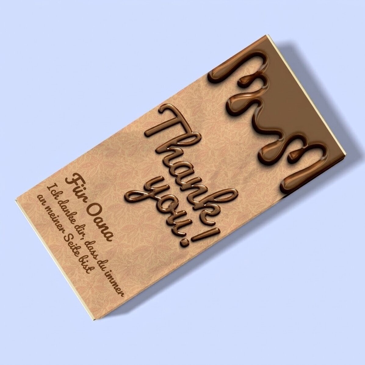 Personalisierte Schokolade mit Aufdruck – Thank you!