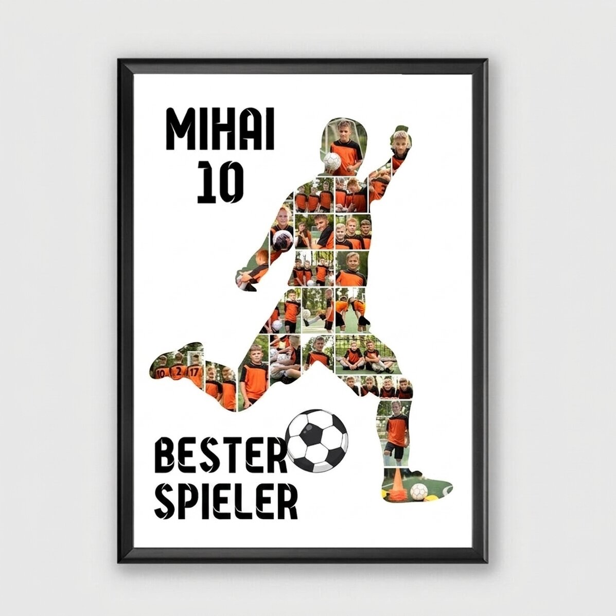 Individuell gestaltetes Bild mit 23 Fotos und Text – Fußball