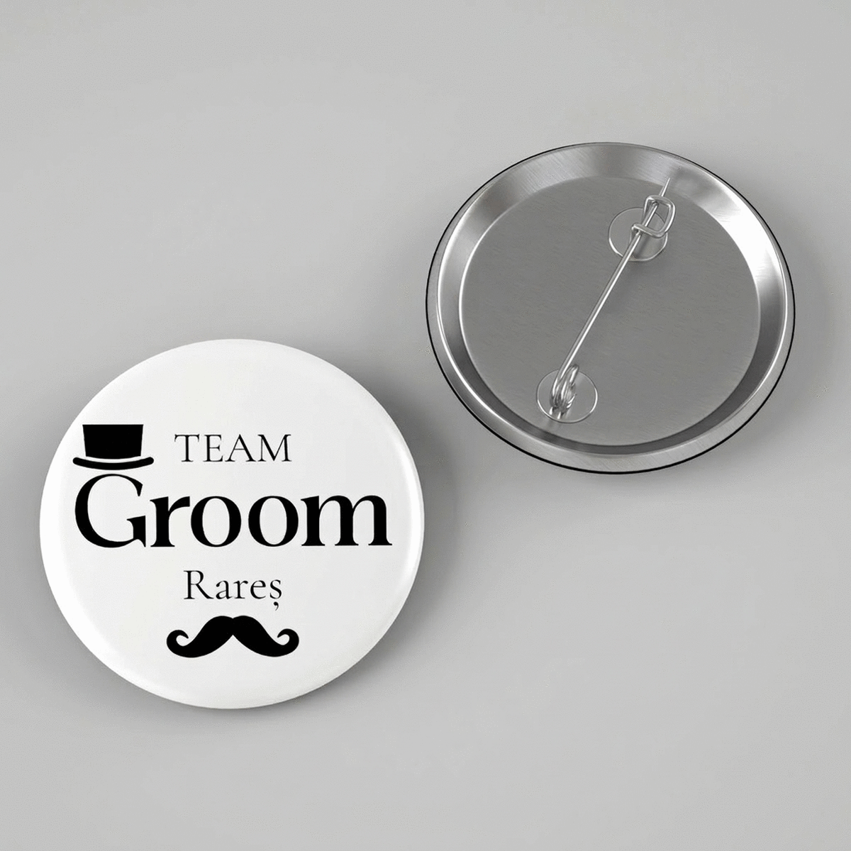 Personalisiertes Button mit Text – Hochzeit
