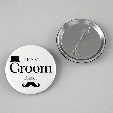 Personalisiertes Button mit Text – Hochzeit