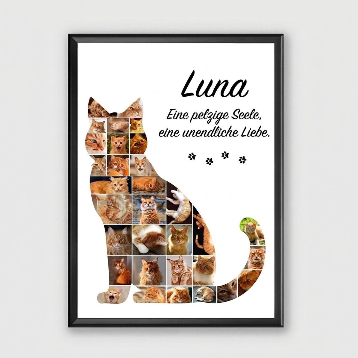 Individuell gestaltetes Bild mit 32 Fotos und Text – Katze