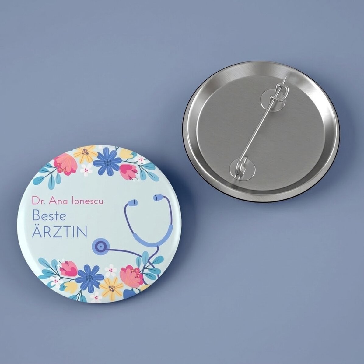 Personalisiertes Button mit Text – Arzt