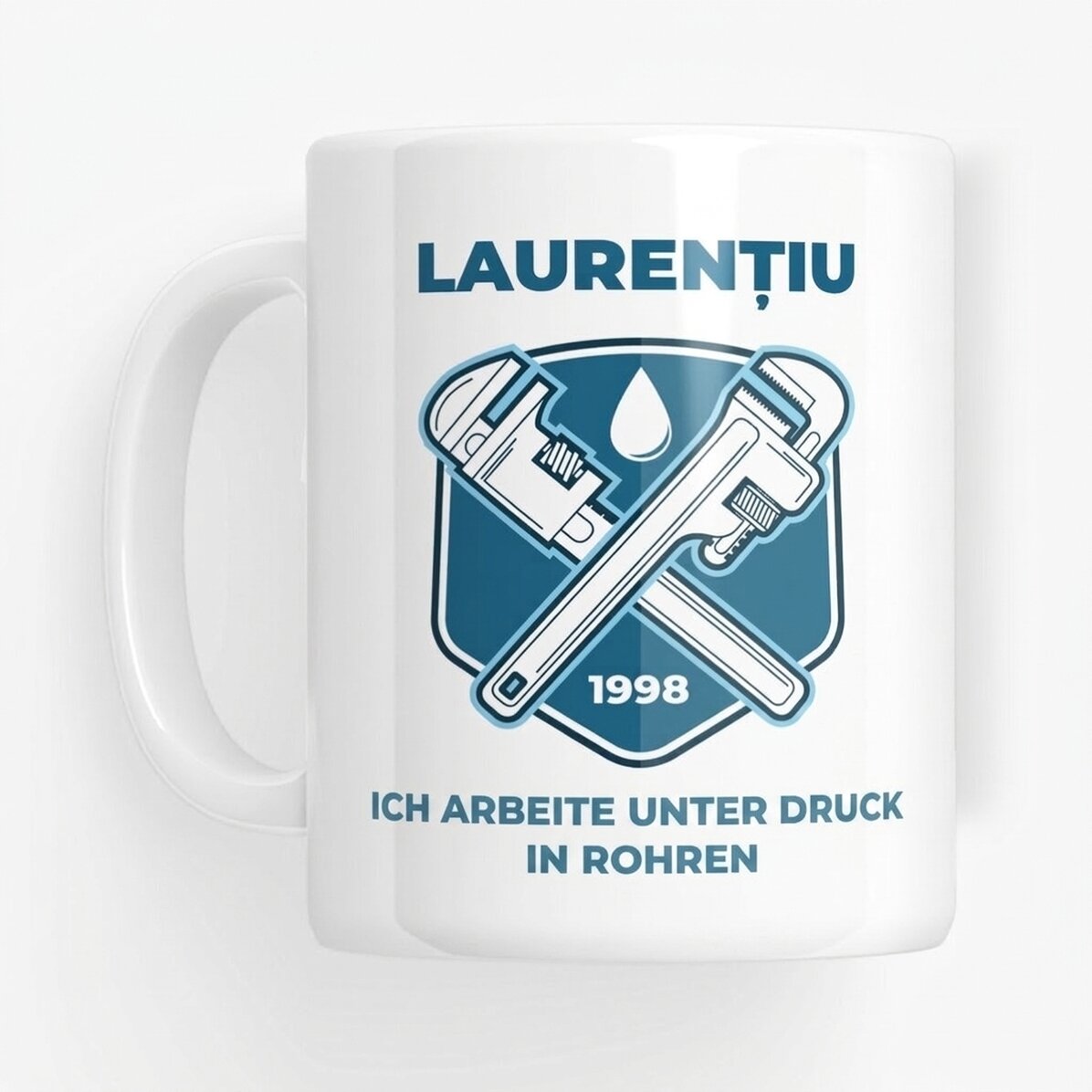 Personalisierte Tasse mit Aufdruck für Installateure – Verstellbare Schraubenschlüssel