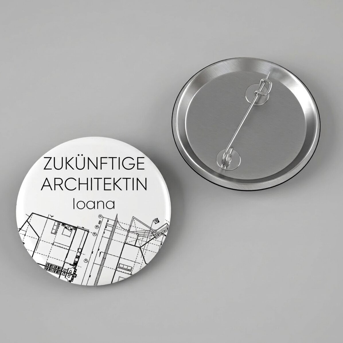Personalisiertes Button mit Botschaft – Architekt