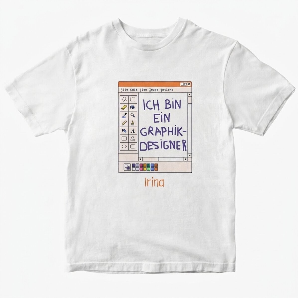 Personalisiertes Baumwoll-T-Shirt mit Namen – Grafikdesigner