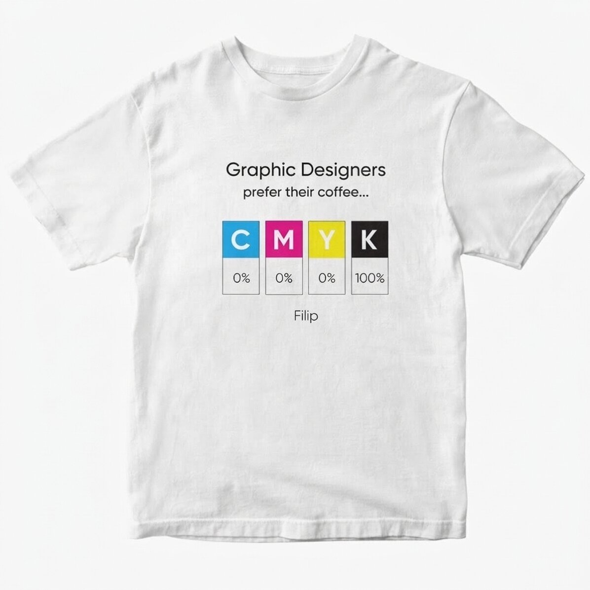 Personalisiertes Baumwoll-T-Shirt mit Aufdruck für Grafikdesigner