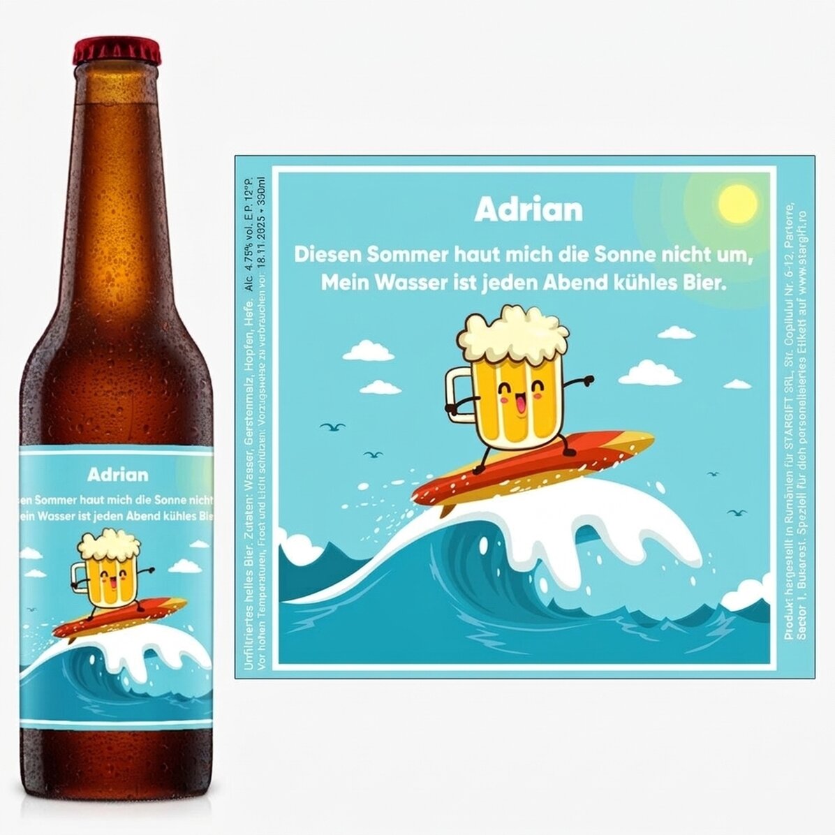 Bier mit persönlicher Botschaft – Spezielles Sommerbier