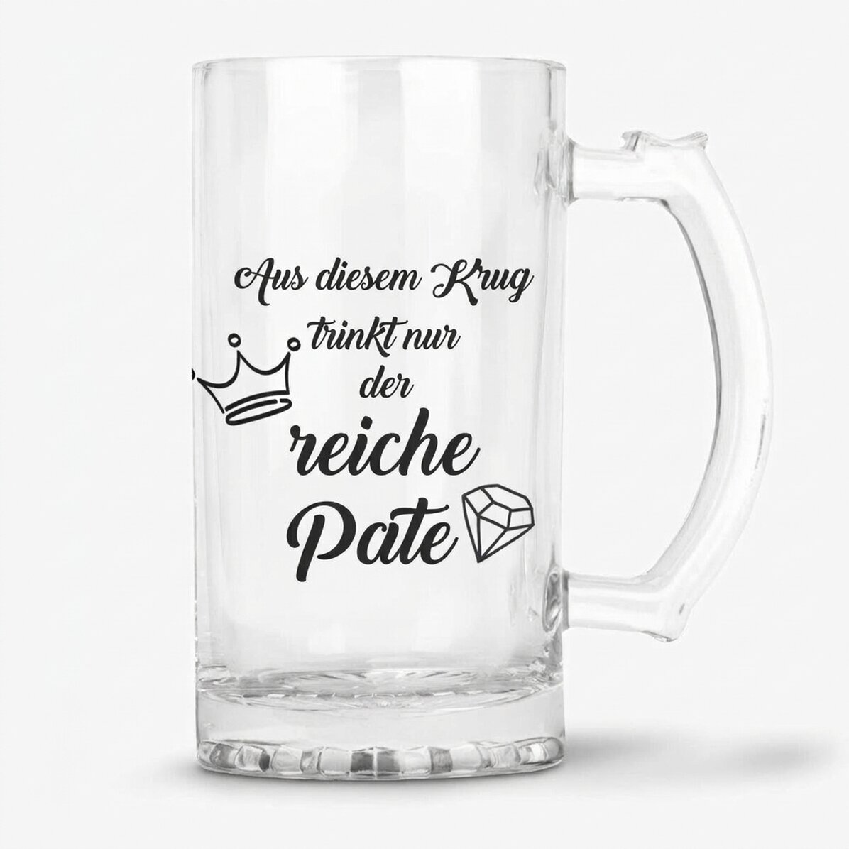 Personalisierter Bierkrug mit einer Botschaft für Papa