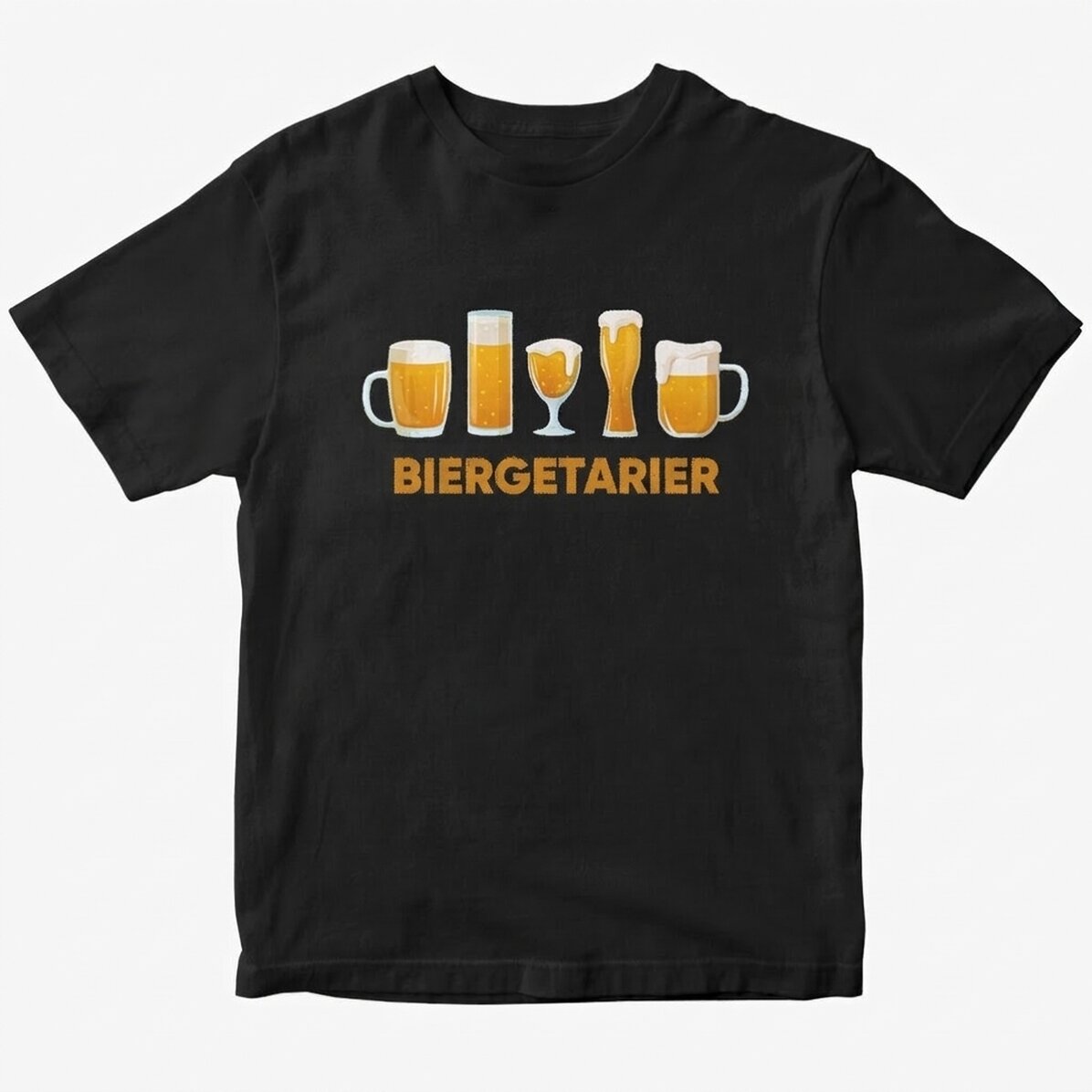 Personalisiertes Baumwoll-T-Shirt mit Aufdruck – Beergetarian