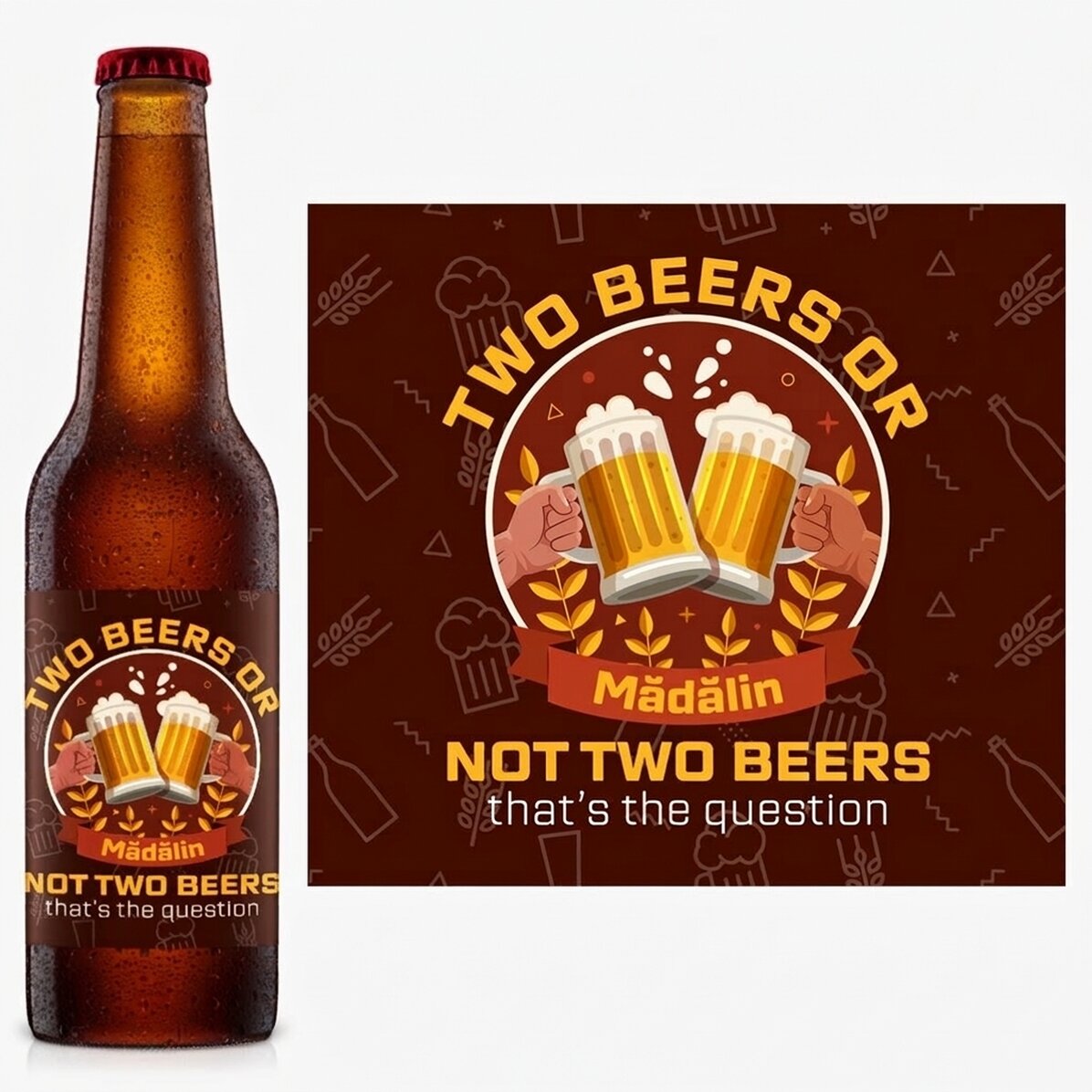 Bier mit individueller Beschriftung – Two Beers