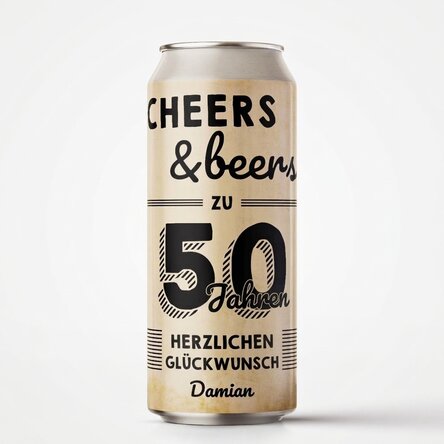 Bier in einer Dose mit individueller Beschriftung – Cheers & Beers
